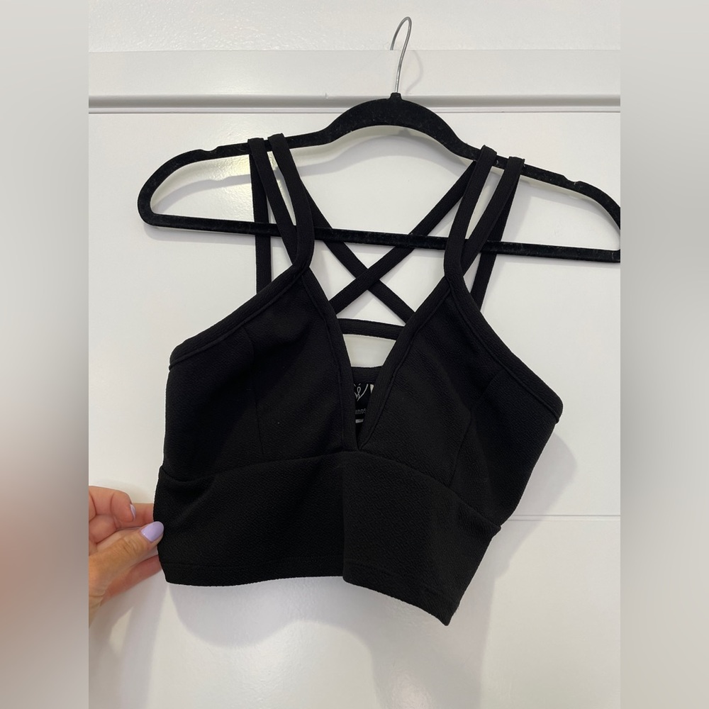 Black Strappy Women's Top